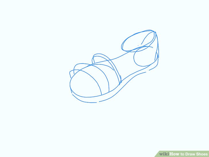 728x546 ways to draw shoes - Sandals Drawing