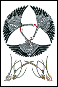 196x294 kim russell original drawings ink and acrylic drawings bird - Sandhill Crane Drawing