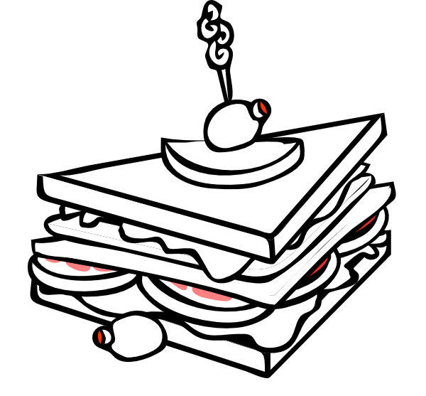 600x557 sub sandwich drawing - Sandwich Drawing