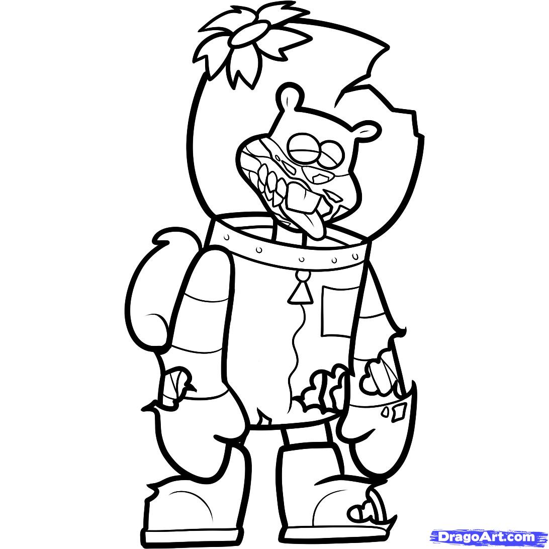 1092x1092 step how to draw zombie sandy, zombie sandy - Sandy Cheeks Drawing