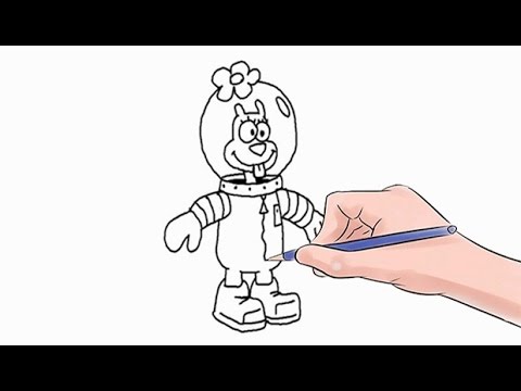 480x360 how to draw sandy cheeks easy step - Sandy Drawing