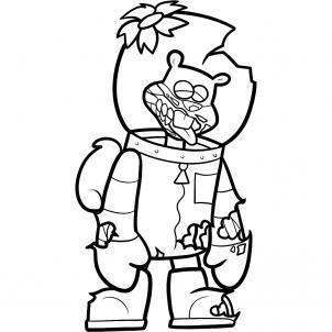 302x302 How To Draw Zombie Sandy, Zombie Sandy, Step - Sandy Drawing