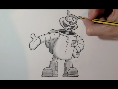 480x360 how to draw sandy cheeks step - Sandy Drawing