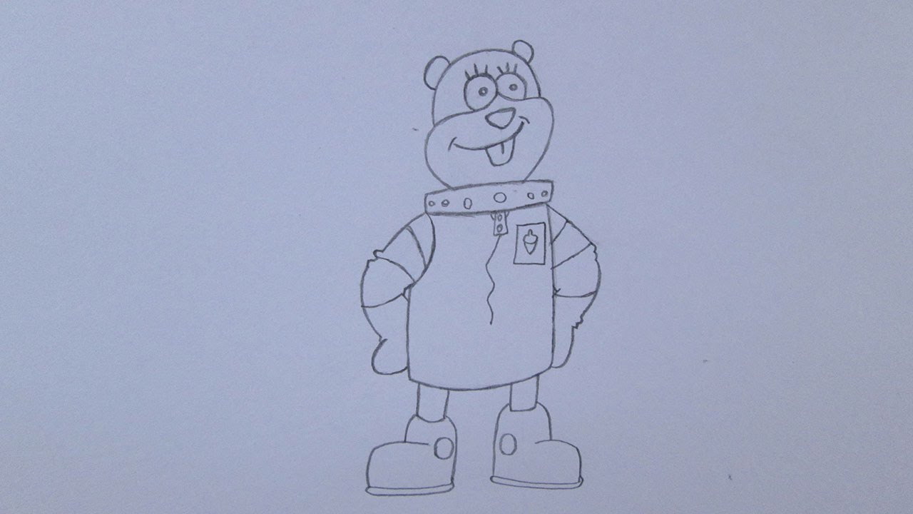 1280x720 How To Draw Sandy From Spongebob - Sandy Drawing