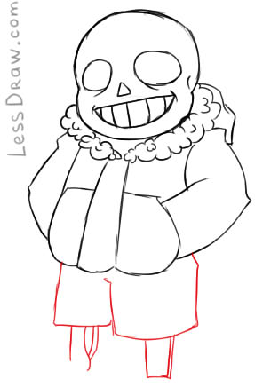 287x436 How To Draw Sans - Sans The Skeleton Drawing