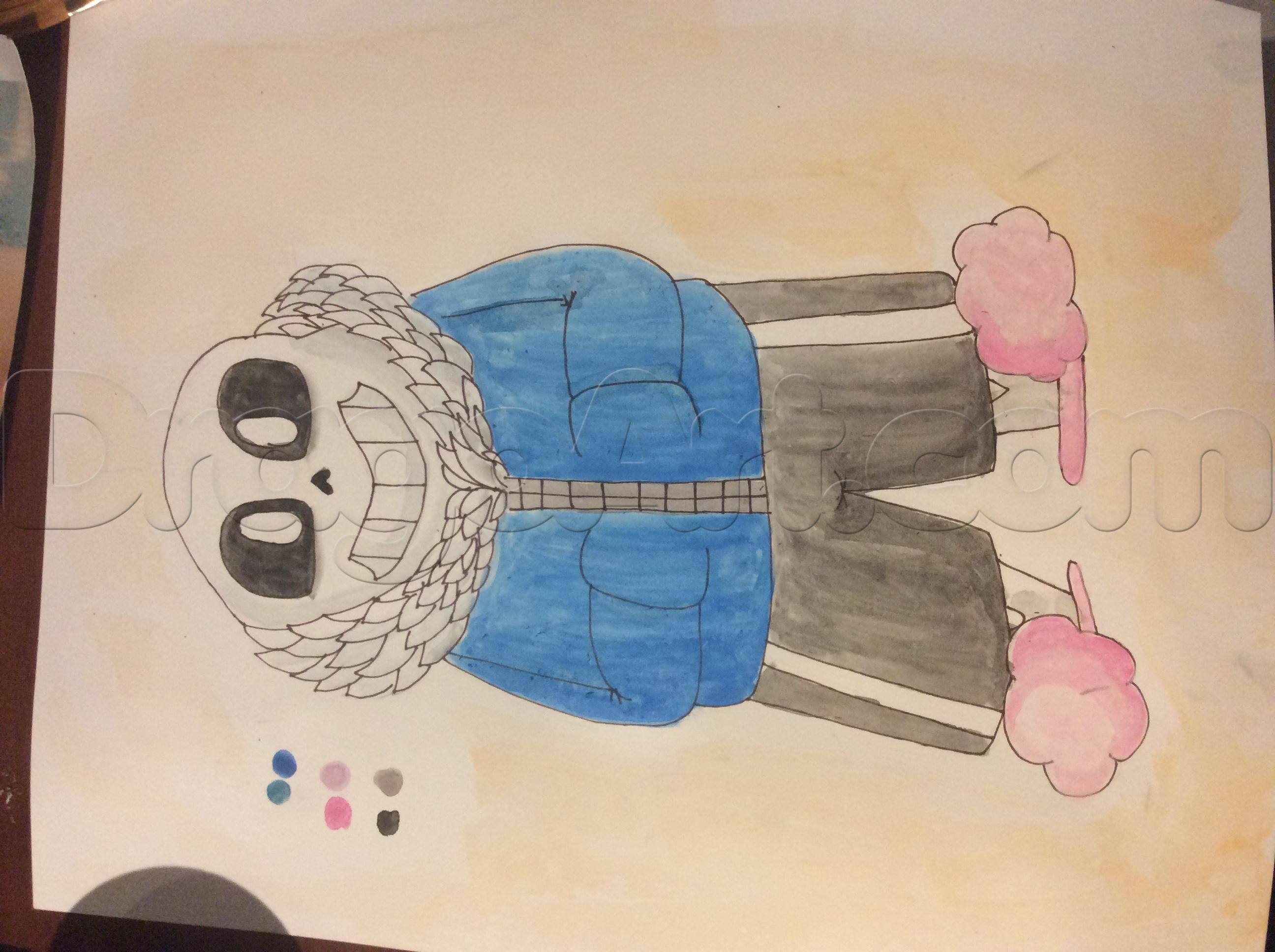 2592x1936 How To Draw Sans The Skeleton Tutorial, Step - Sans The Skeleton Drawing