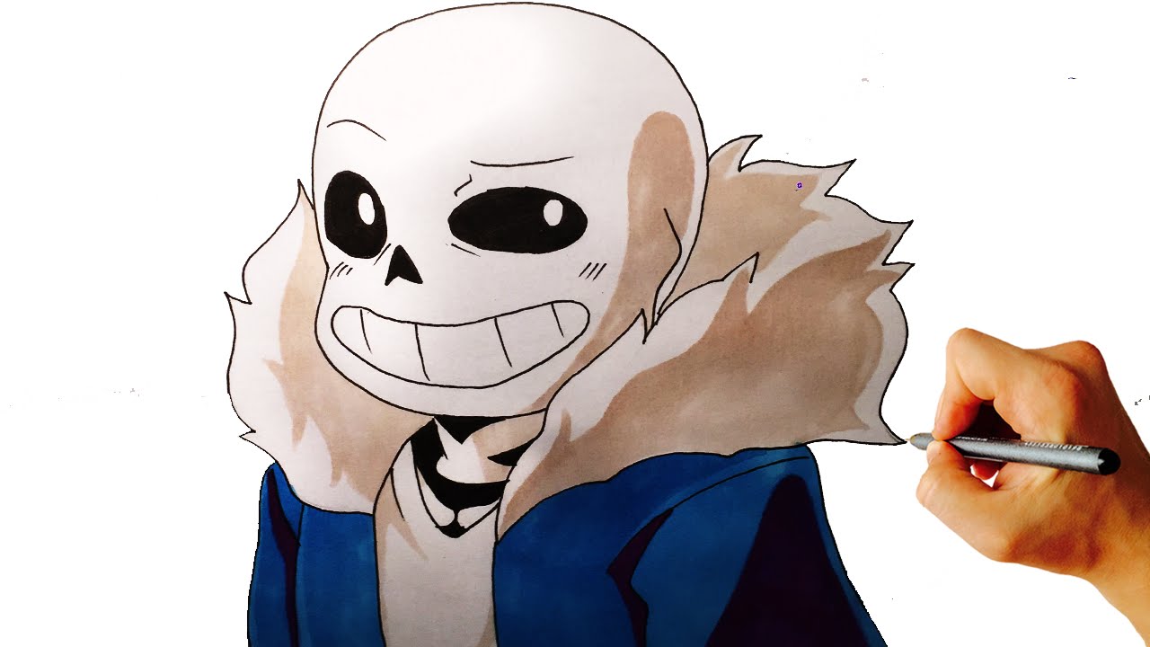 1280x720 how to draw sans from undertale easy step - Sans The Skeleton Drawing