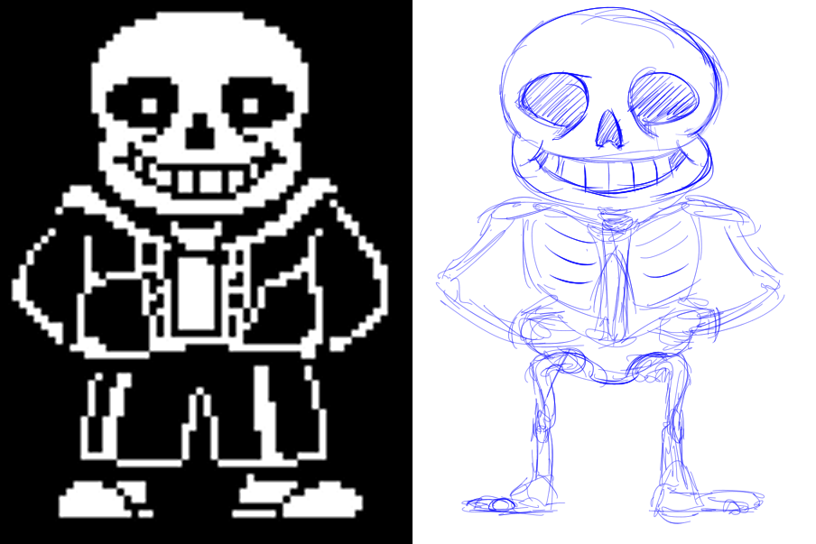 904x603 sans the skeleton's skeleton - Sans The Skeleton Drawing