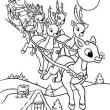 220x220 Reindeer Coloring Pages, Drawing For Kids, Kids Crafts - Santa And Reindeer Drawing