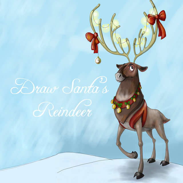 640x640 Draw Santa's Reindeer For This Week's Drawing Challenge - Santa And Reindeer Drawing