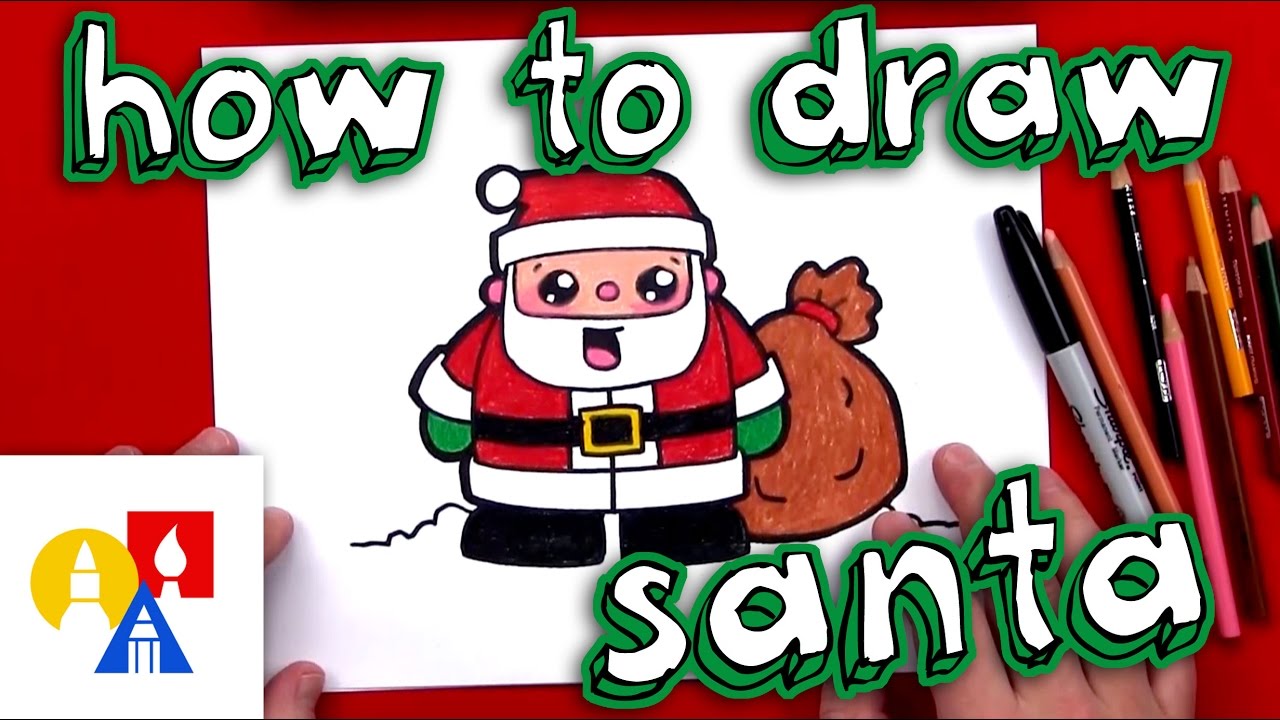 1280x720 How To Draw Cartoon Santa Claus - Santa Cartoon Drawing
