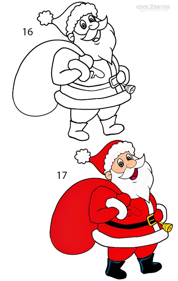 700x1106 How To Draw Santa Clause Step Things To Draw De - Santa Cartoon Drawing