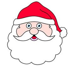 236x213 How To Draw A Cartoon Santa Face Step Christmasing - Santa Cartoon Drawing