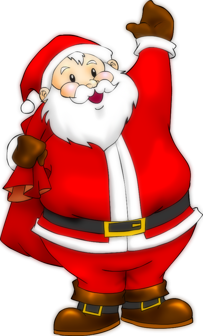 670x1109 drawing present santa claus transparent png clipart free - Santa Claus Cartoon Drawing