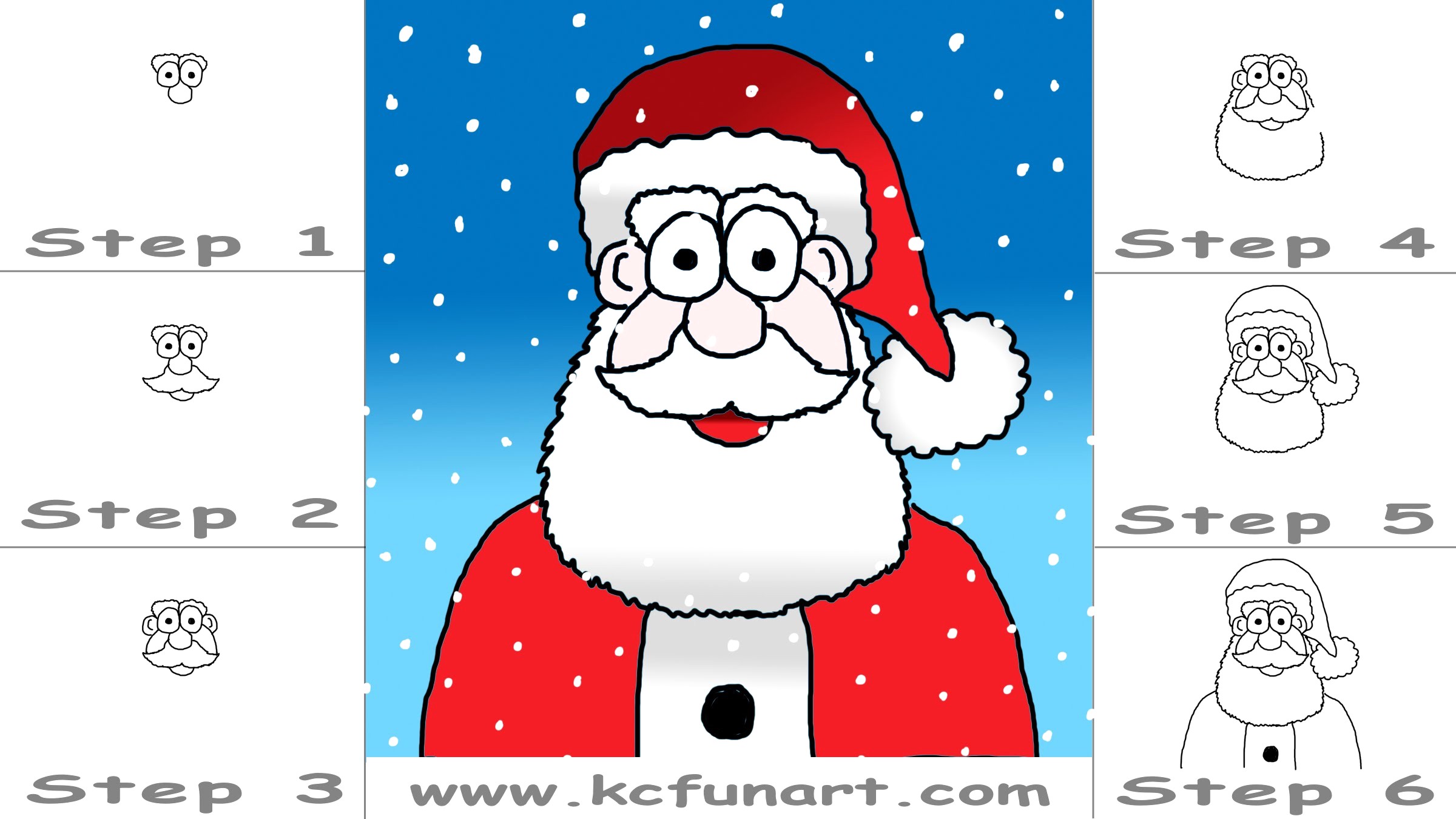 2400x1350 maxresdefault how to draw a cartoon santa claus - Santa Claus Cartoon Drawing