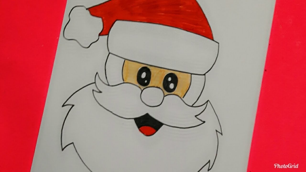 1280x720 How To Draw Cute Santa Claus Easy Drawing For Kids - Santa Claus Drawing