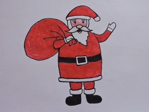 480x360 How To Draw Santa Claus - Santa Claus Drawing Easy