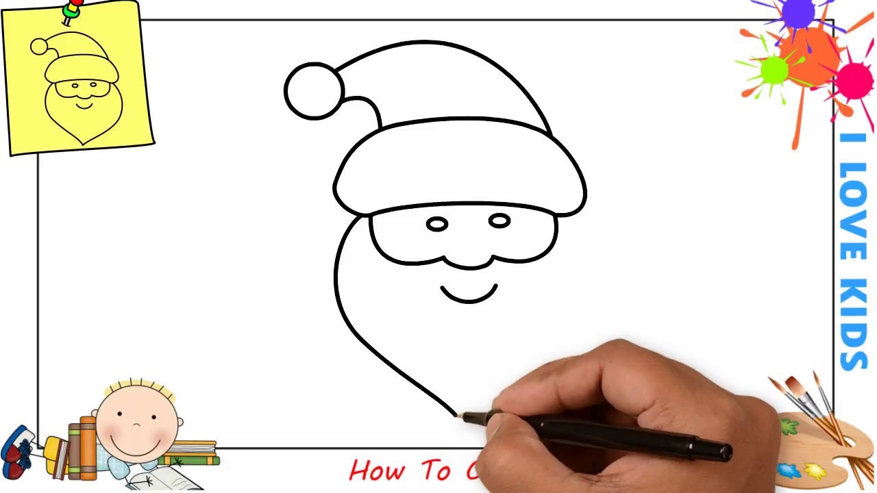 1280x720 How To Draw A Santa Claus - Santa Claus Drawing Easy