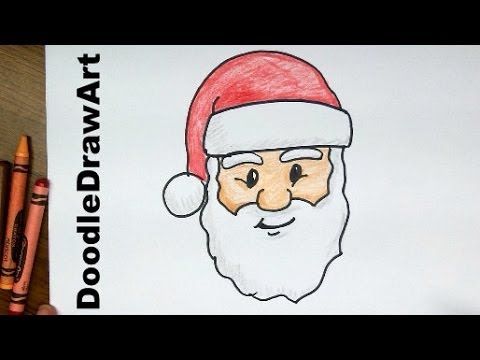 480x360 Drawing How To Draw Santa Claus Face! Step - Santa Claus Drawing Easy