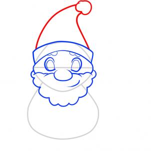 302x302 How To Draw Santa - Santa Claus Drawing For Kids