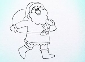 300x217 draw santa claus official websites santa - Santa Claus Drawing For Kids