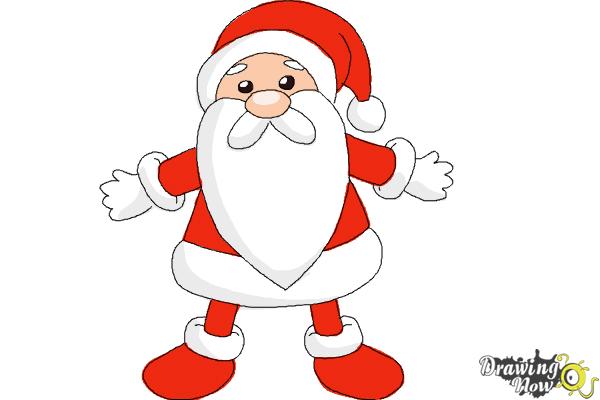 600x400 How To Draw Cute Santa Claus - Santa Claus Easy Drawing