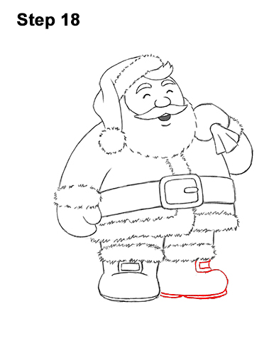 386x500 How To Draw Santa Claus - Santa Claus Easy Drawing