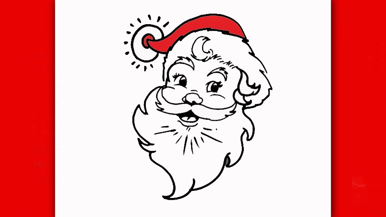 Santa Claus Face Drawing At PaintingValley Com Explore Collection Of   Santa Claus Face Drawing 15 