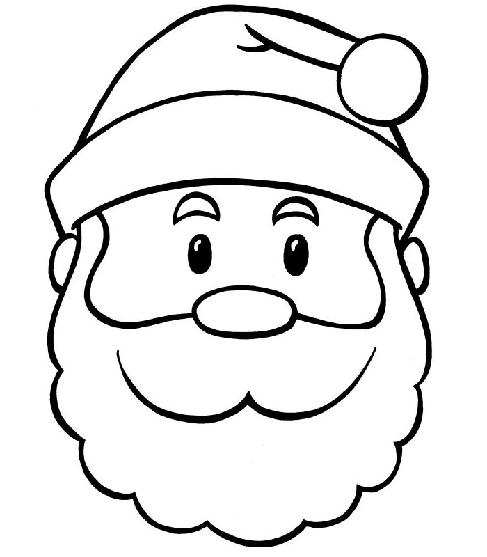 700x800 Santa Claus Face Image Drawing Drawing Skill - Santa Claus Face Drawing