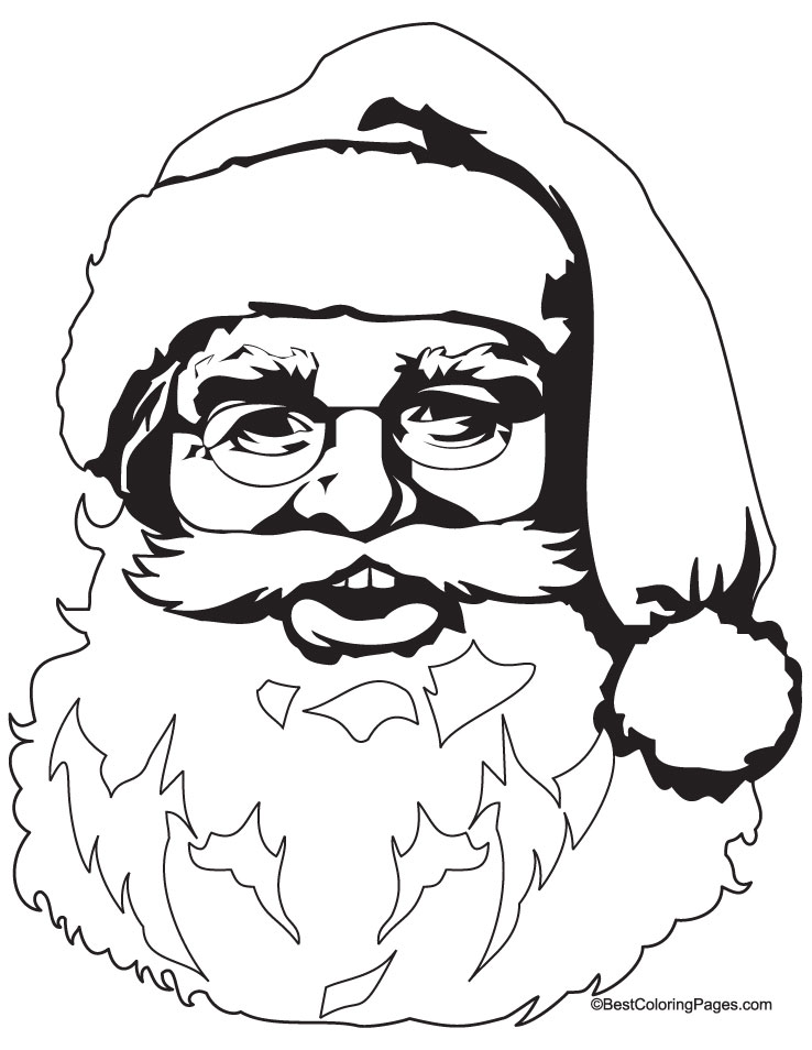 738x954 Santa Claus Face Realistic Drawing Drawing Skill - Santa Claus Face Drawing