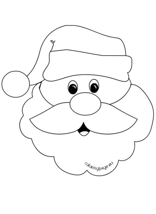 508x695 santa claus face with big beard christmass crafts how to draw - Santa Claus Face Drawing