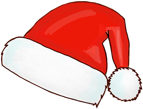 500x384 How To Draw Santa Hats With Easy Steps - Santa Claus Hat Drawing