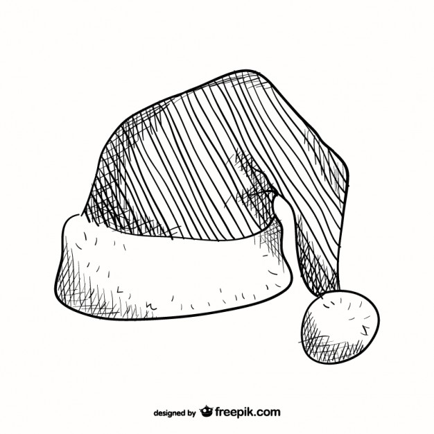 626x626 Santa Claus Hat Drawing Vector Free Download - Santa Claus Hat Drawing