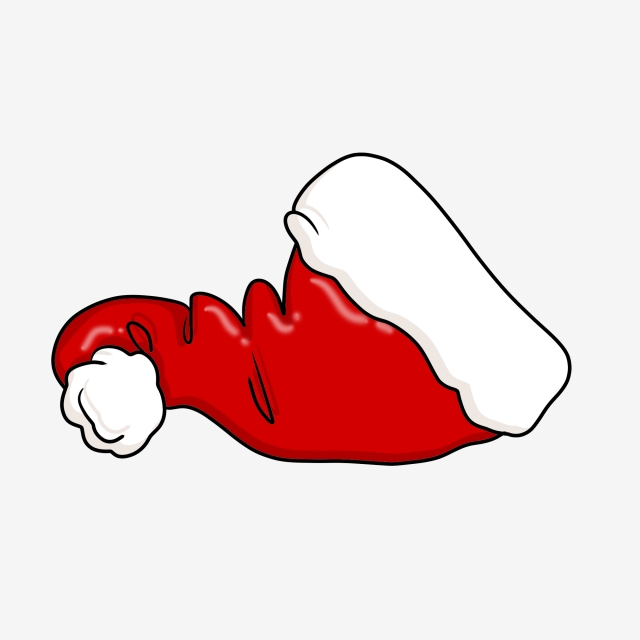 640x640 Hand Drawn Red Christmas Christmas Hat With Commercial Elements - Santa Claus Hat Drawing