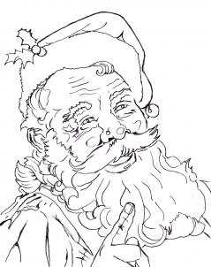 239x302 how to draw a realistic santa, santa claus, step - Santa Claus Images For Drawing
