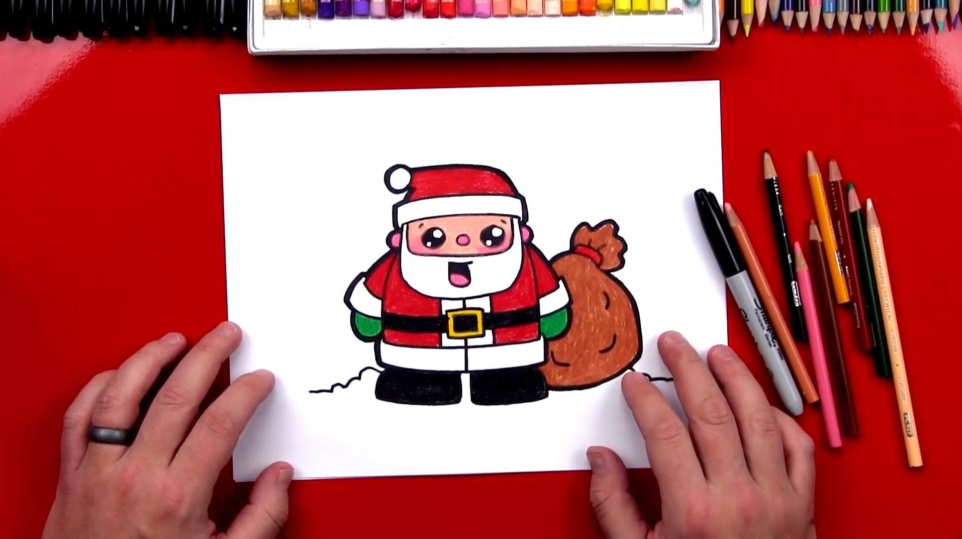 1914x1072 How To Draw Cartoon Santa Claus - Santa Claus Images For Drawing