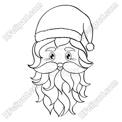 400x400 hand drawn santa claus vector image of holiday kiyanochka - Santa Claus Line Drawing
