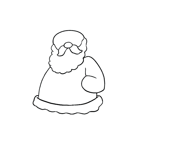 678x600 How To Draw Santa Claus In A Few Easy Steps Easy Drawing Guides - Santa Claus Line Drawing