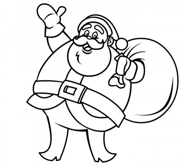 600x549 Santa Claus Drawing - Santa Claus Pencil Drawing