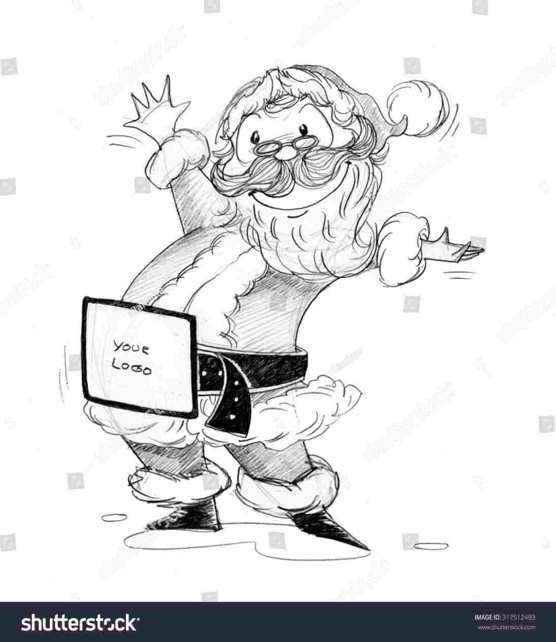 1095x1264 illustration rhshutterstockcom pencil santa claus pencil drawing - Santa Claus Pencil Drawing