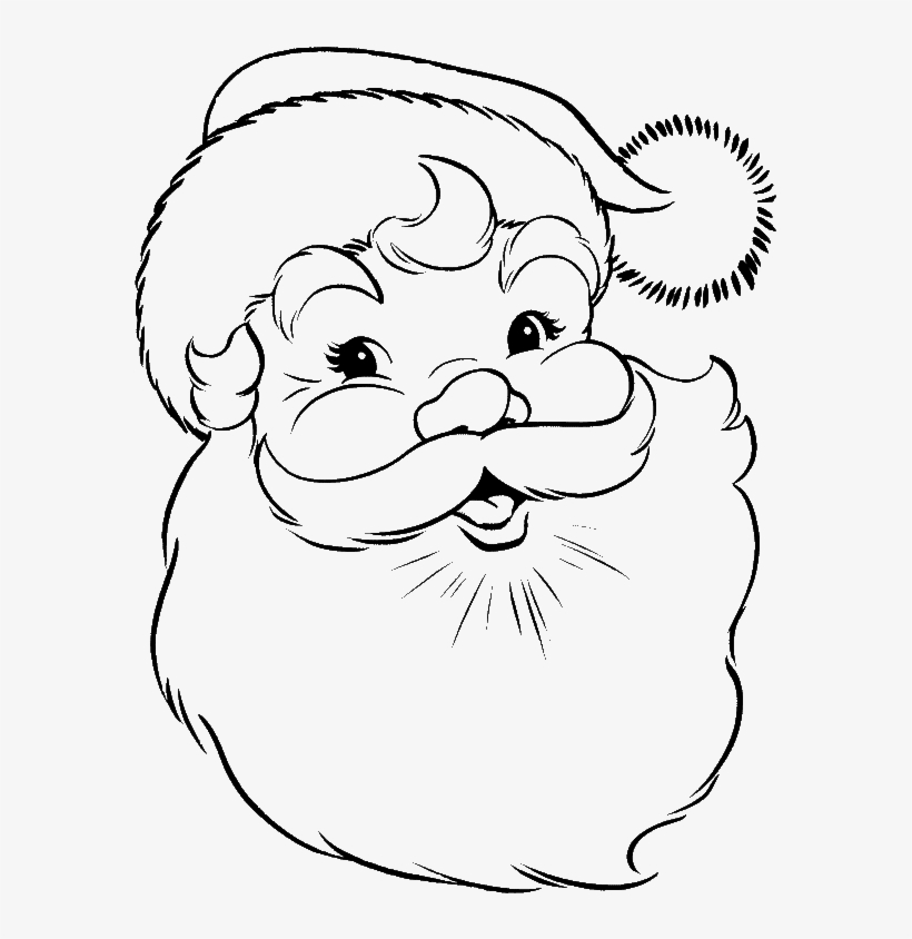 820x844 Face Of Santa Claus Coloring Pages - Santa Claus Pictures Drawing