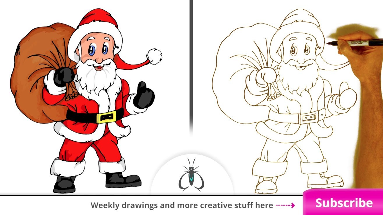 1315x740 How To Draw Santa Claus - Santa Claus Pictures Drawing