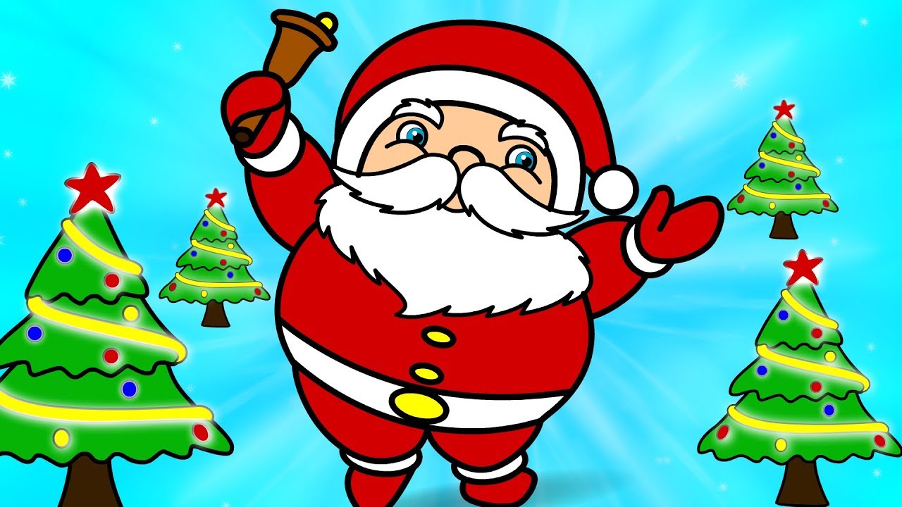 1280x720 Santa Claus Drawing For Kids Coloring Pages How To Draw Very Easy - Santa Claus Pictures Drawing