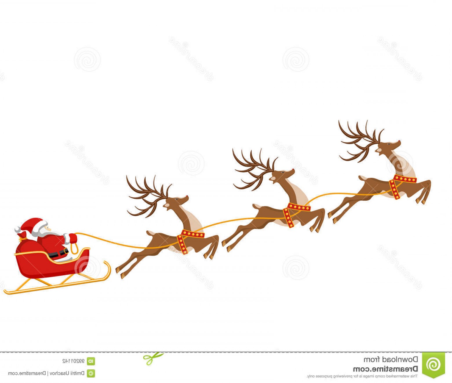 Santa Claus Sleigh Drawing at PaintingValley.com | Explore collection ...