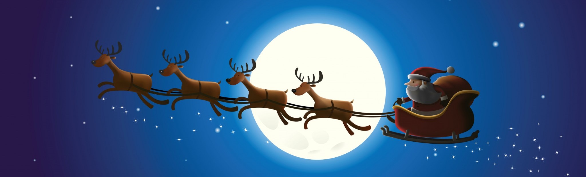 2048x621 Santa Claus Sleigh Drawing - Santa Claus Sleigh Drawing