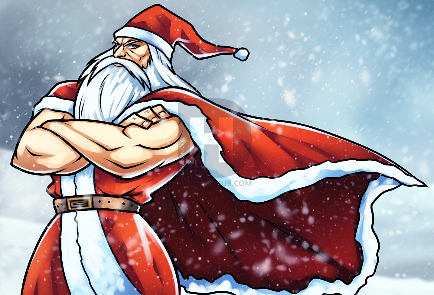 1435x977 How To Draw Anime Santa Clause, Step - Santa Drawing