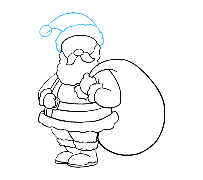 678x600 How To Draw Santa Claus In A Few Easy Steps Easy Drawing Guides - Santa Drawing