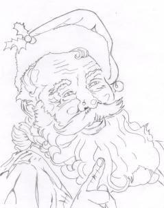 239x302 how to draw a realistic santa, santa claus, step - Santa Drawing
