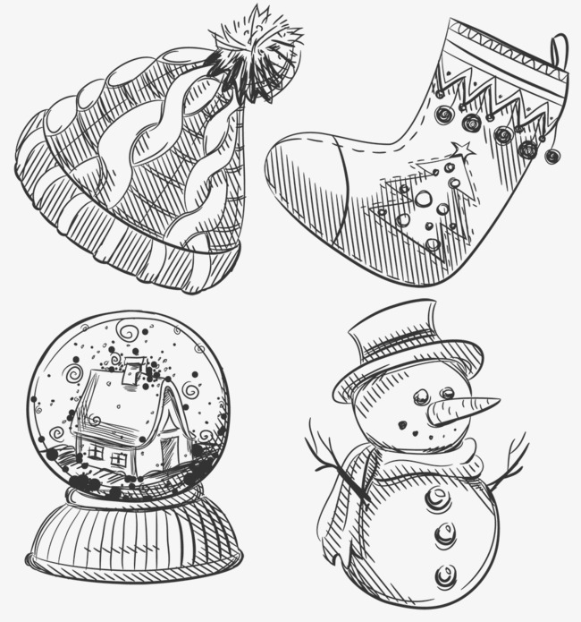 650x695 line drawing christmas, line drawing, christmas, santa claus png - Santa Drawing