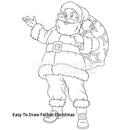 416x416 Easy To Draw Father Christmas Happy New Year Cartoon Santa Claus - Santa Drawing Easy
